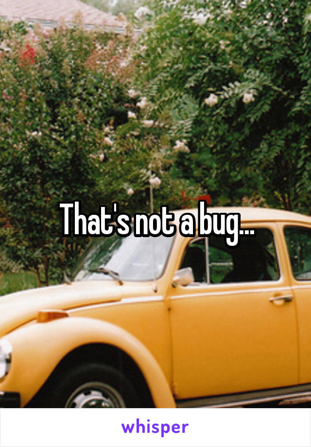 That's not a bug...