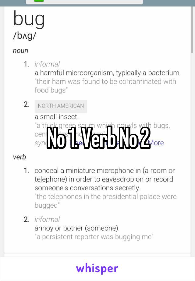 No 1. Verb No 2