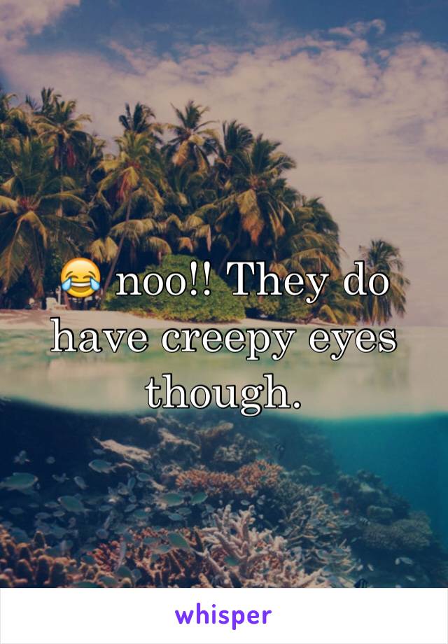 😂 noo!! They do have creepy eyes though. 