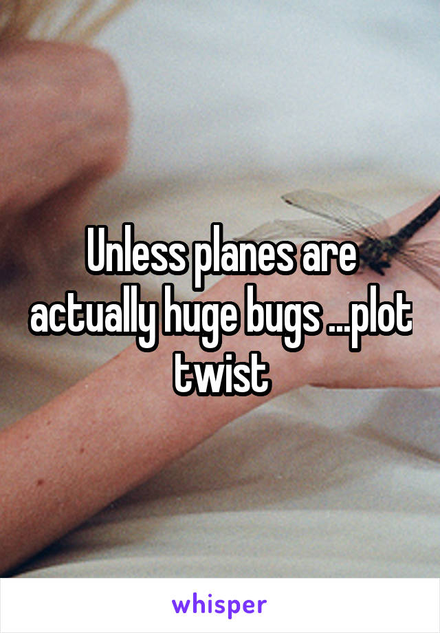 Unless planes are actually huge bugs ...plot twist