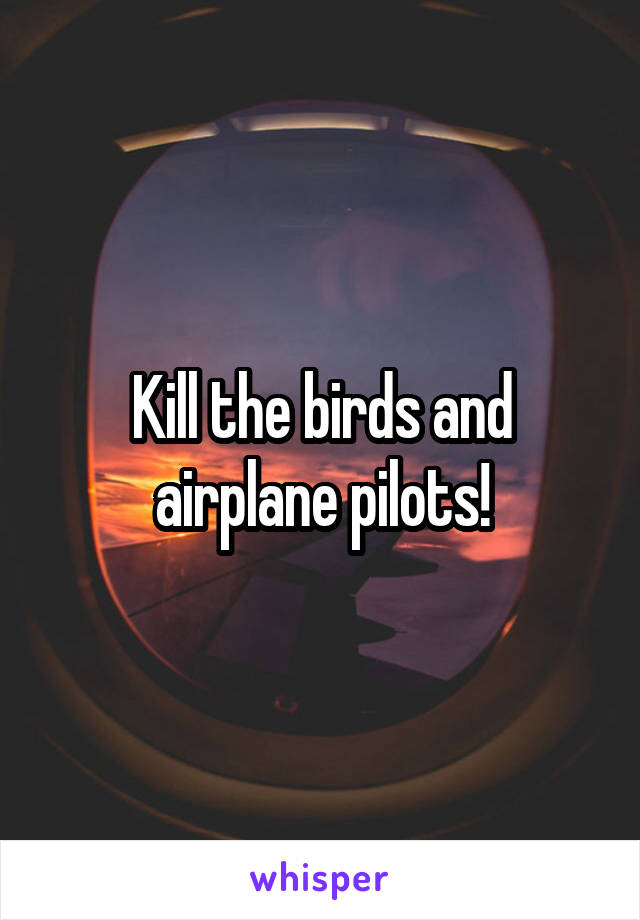 Kill the birds and airplane pilots!