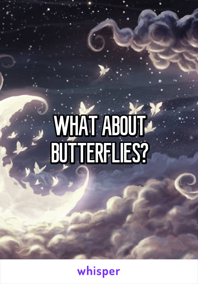 WHAT ABOUT BUTTERFLIES?