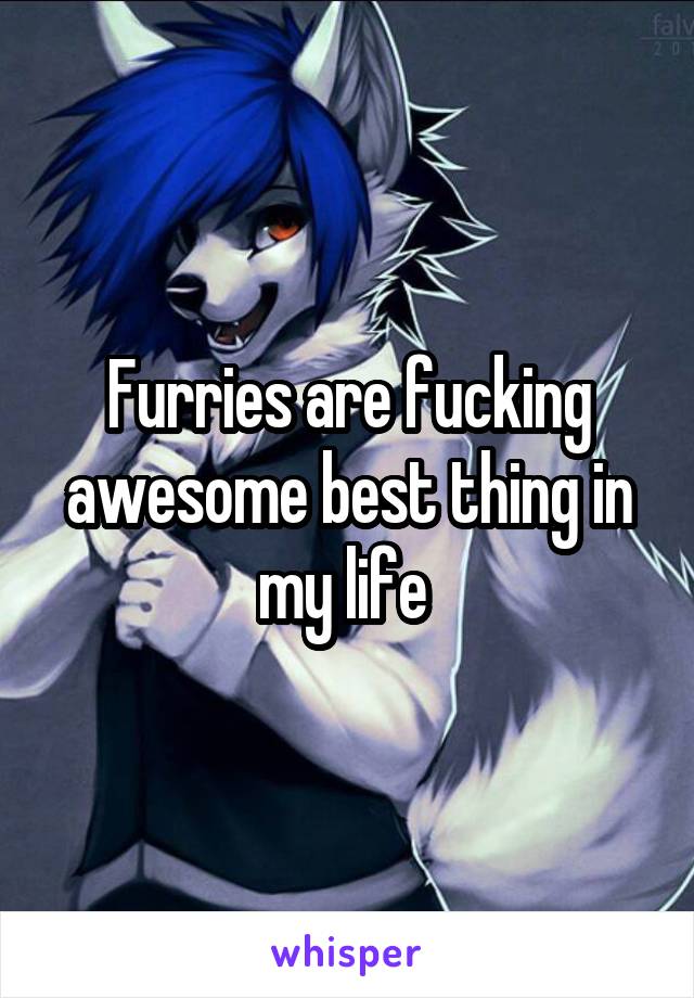 Furries are fucking awesome best thing in my life 