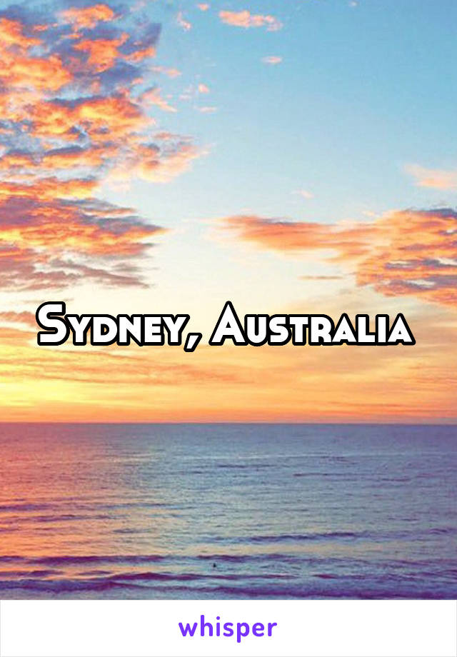 Sydney, Australia 