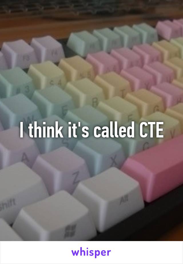 I think it's called CTE