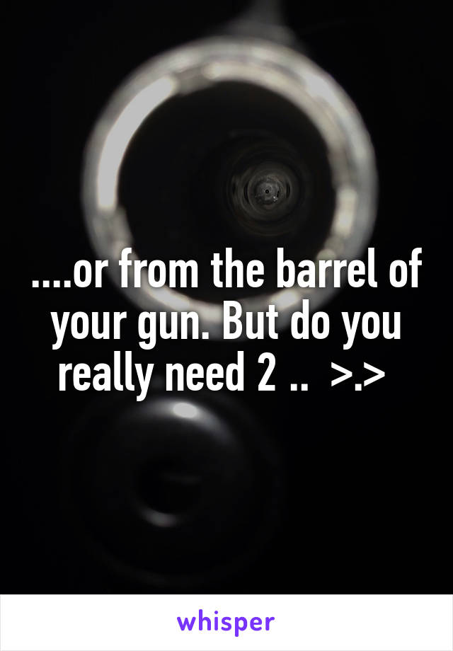 ....or from the barrel of your gun. But do you really need 2 ..  >.> 