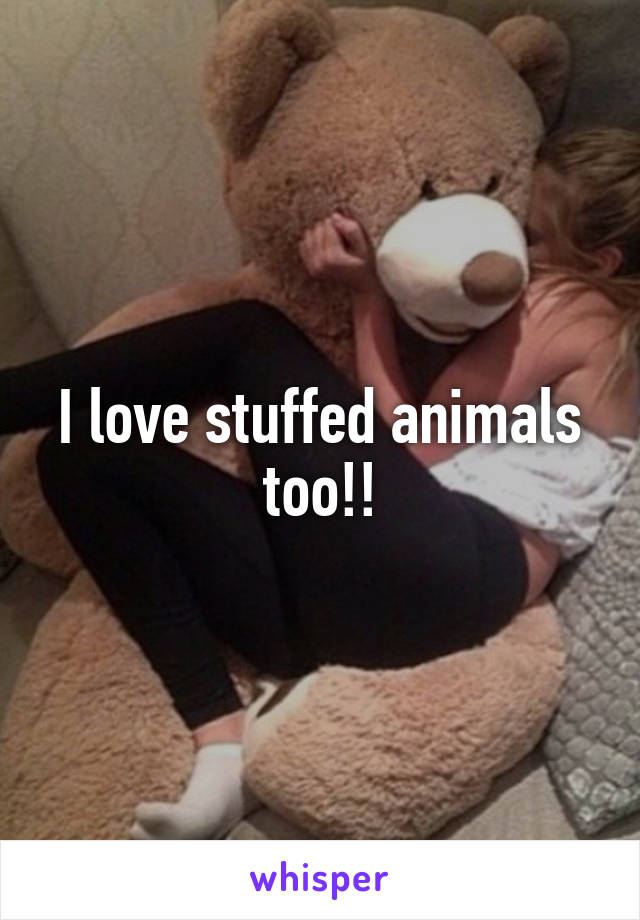 I love stuffed animals too!!