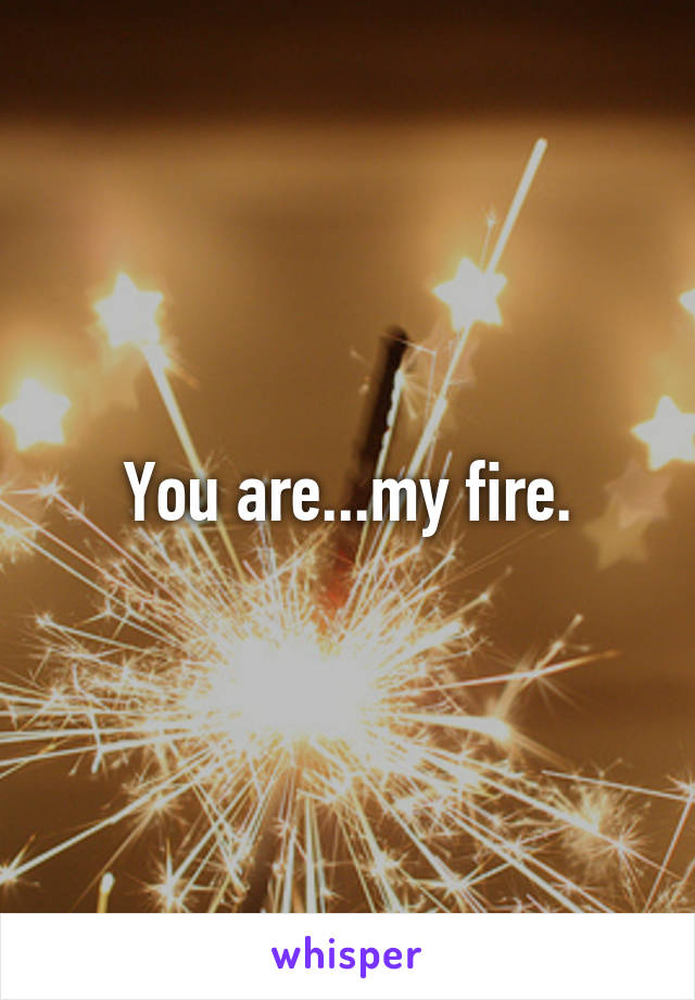 You are...my fire.