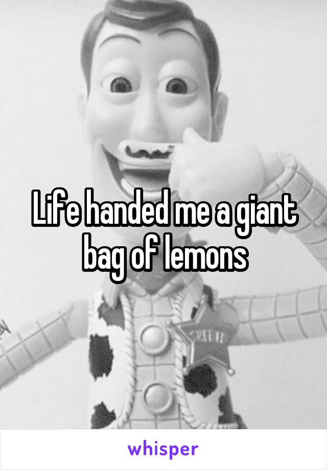 Life handed me a giant bag of lemons