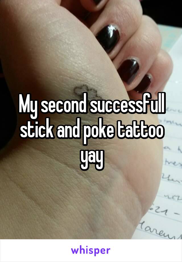 My second successfull stick and poke tattoo yay