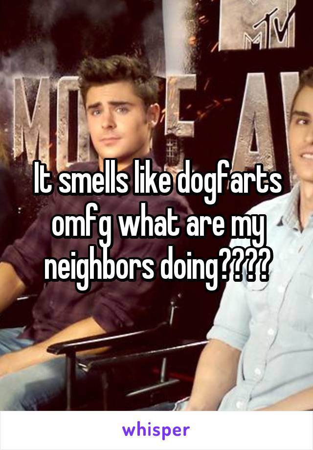 It smells like dogfarts omfg what are my neighbors doing????
