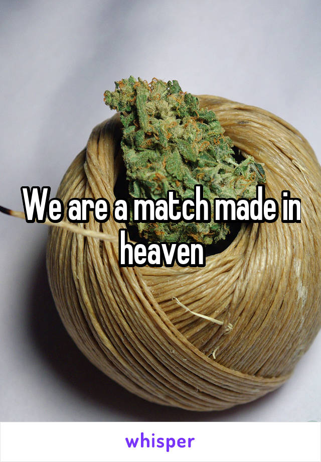 We are a match made in heaven