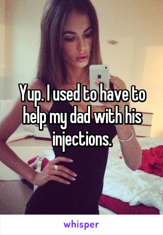 Yup. I used to have to help my dad with his injections.