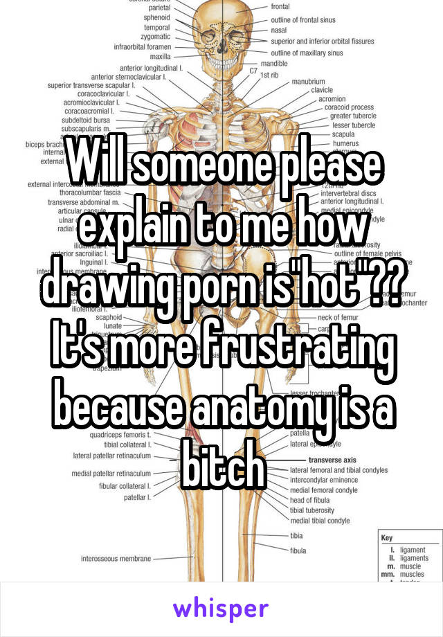 Will someone please explain to me how drawing porn is"hot"??
It's more frustrating because anatomy is a bitch