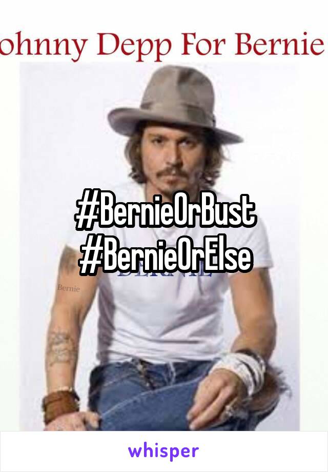 #BernieOrBust #BernieOrElse
