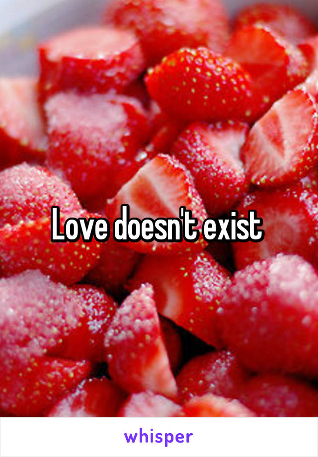 Love doesn't exist 