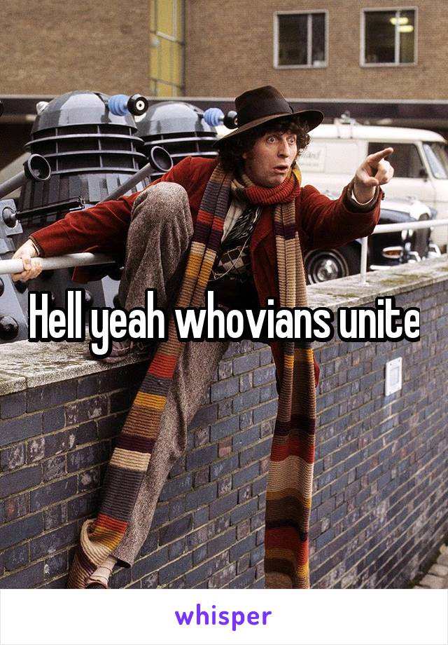 Hell yeah whovians unite