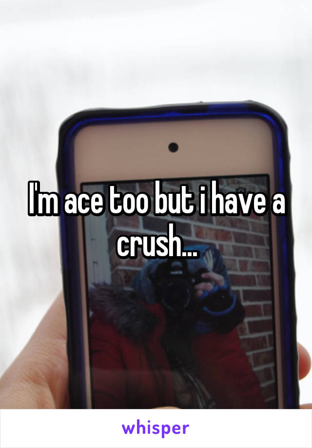 I'm ace too but i have a crush...