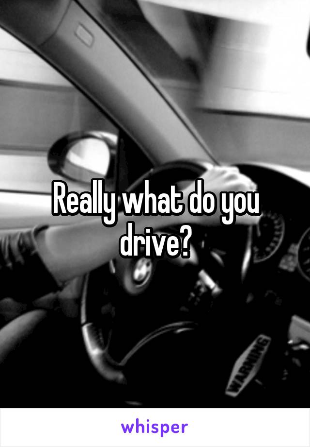 Really what do you drive?