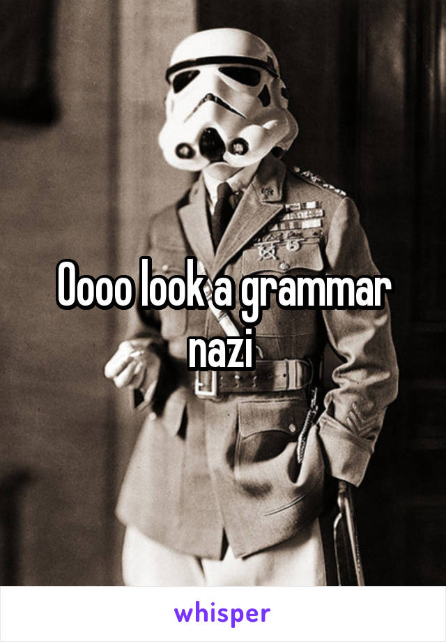 Oooo look a grammar nazi 