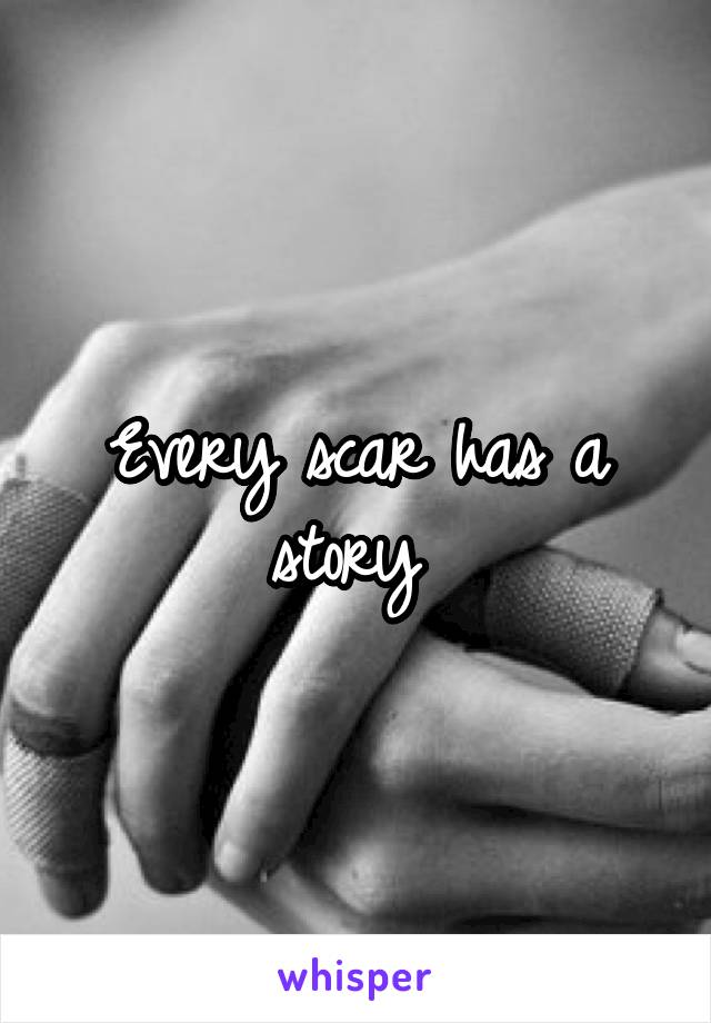 Every scar has a story 