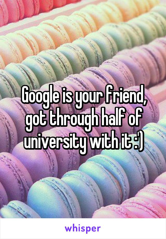 Google is your friend, got through half of university with it :')