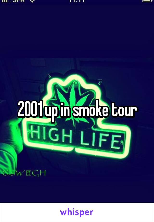 2001 up in smoke tour