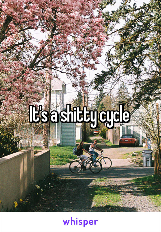 It's a shitty cycle 