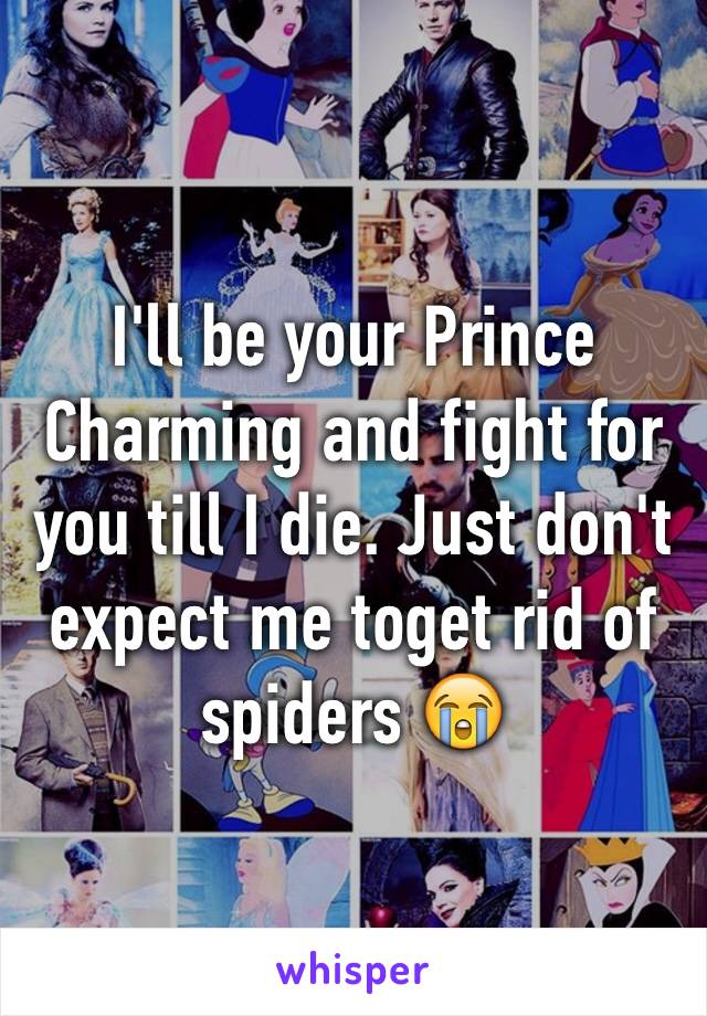 I'll be your Prince Charming and fight for you till I die. Just don't expect me toget rid of spiders 😭