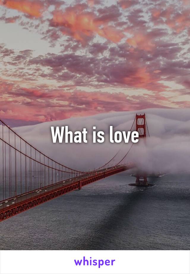 What is love