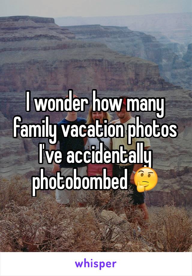 I wonder how many family vacation photos I've accidentally photobombed 🤔