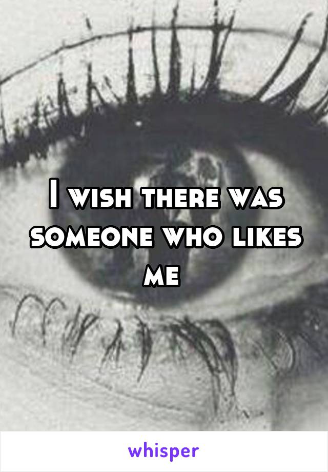 I wish there was someone who likes me 