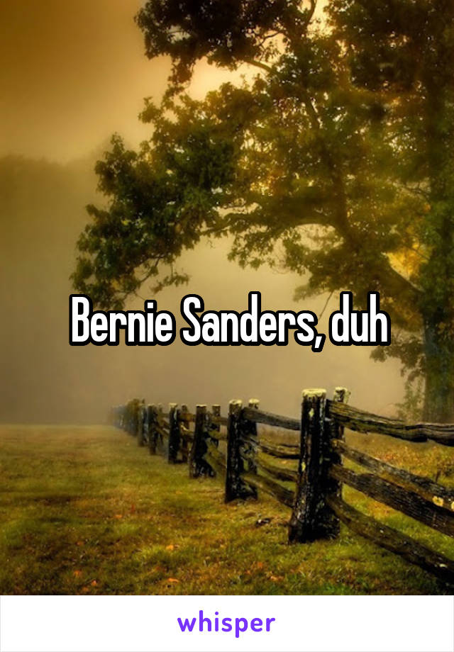 Bernie Sanders, duh