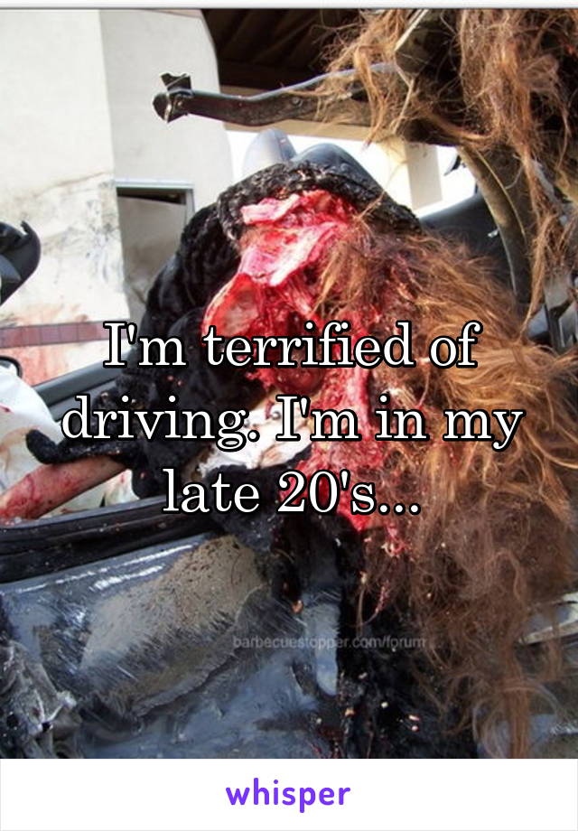 I'm terrified of driving. I'm in my late 20's...