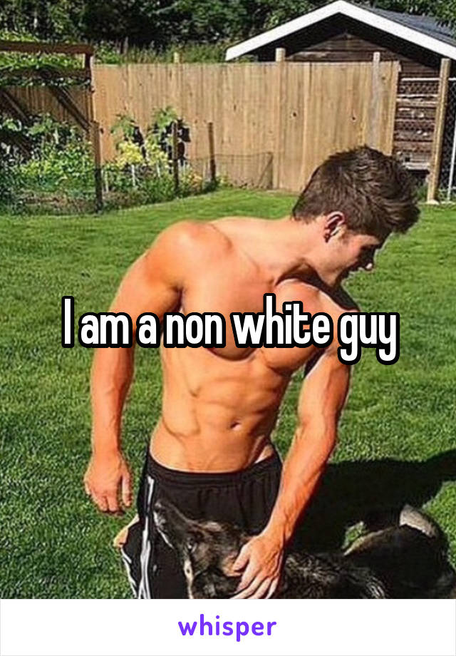 I am a non white guy