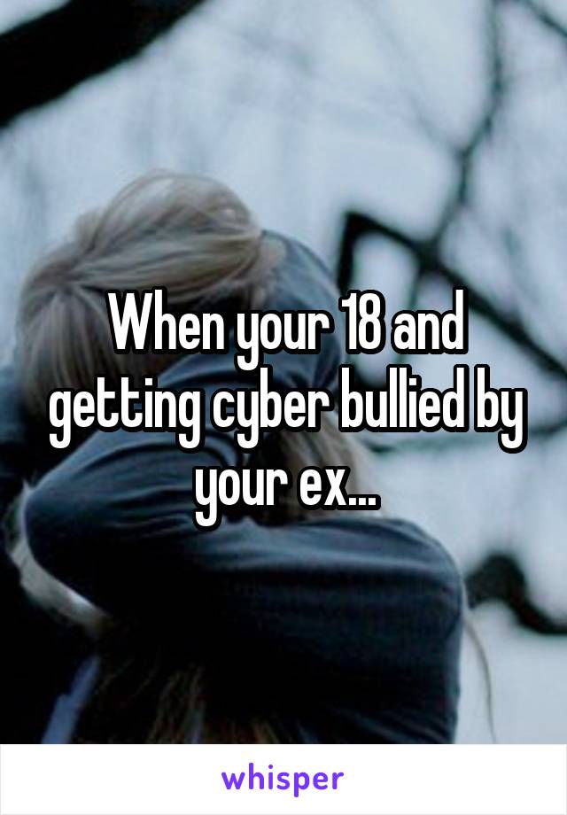 When your 18 and getting cyber bullied by your ex...