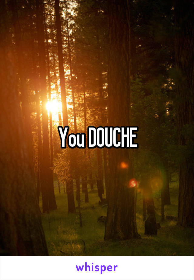 You DOUCHE