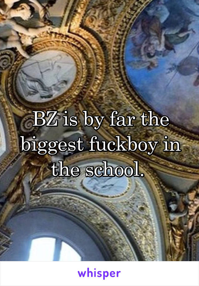 BZ is by far the biggest fuckboy in the school. 