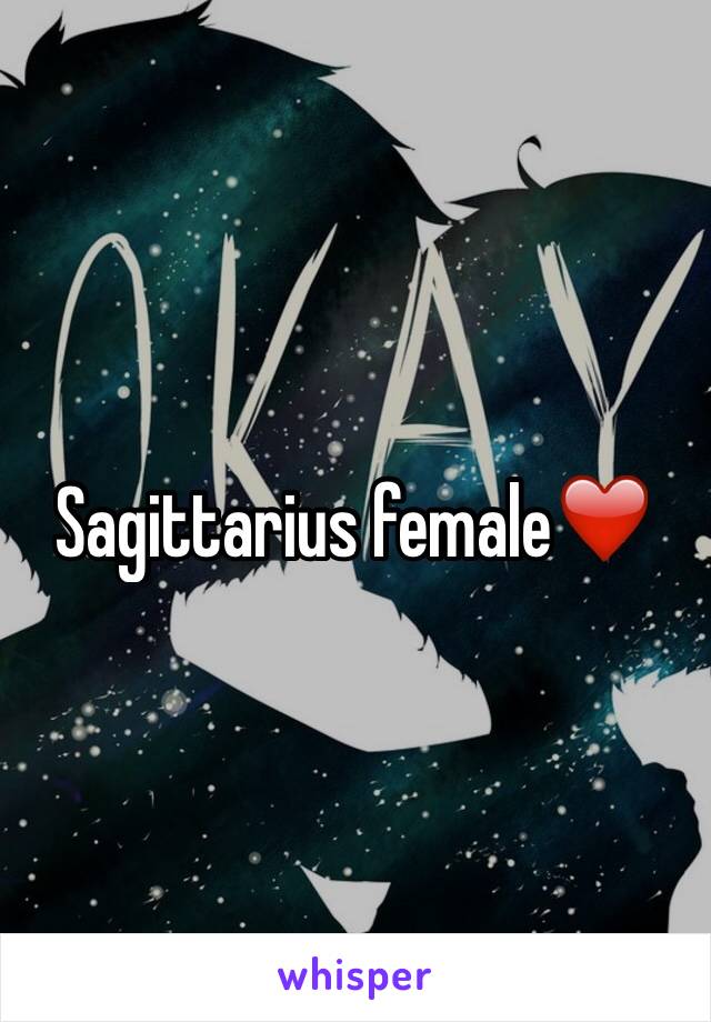 Sagittarius female❤️