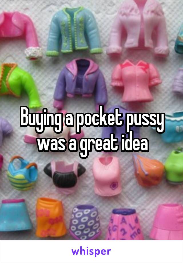 Buying a pocket pussy was a great idea