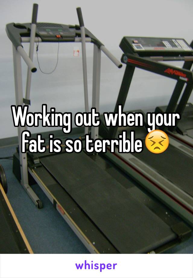 Working out when your fat is so terrible😣