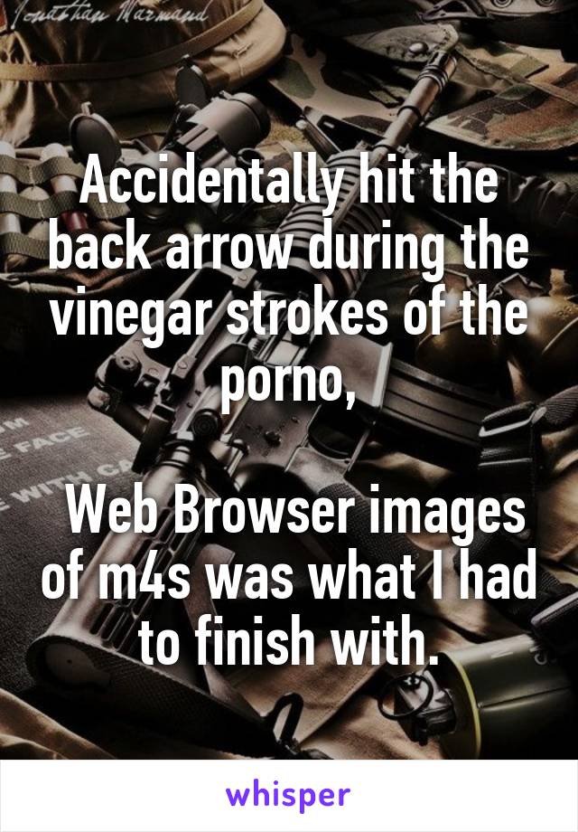 Accidentally hit the back arrow during the vinegar strokes of the porno,

 Web Browser images of m4s was what I had to finish with.