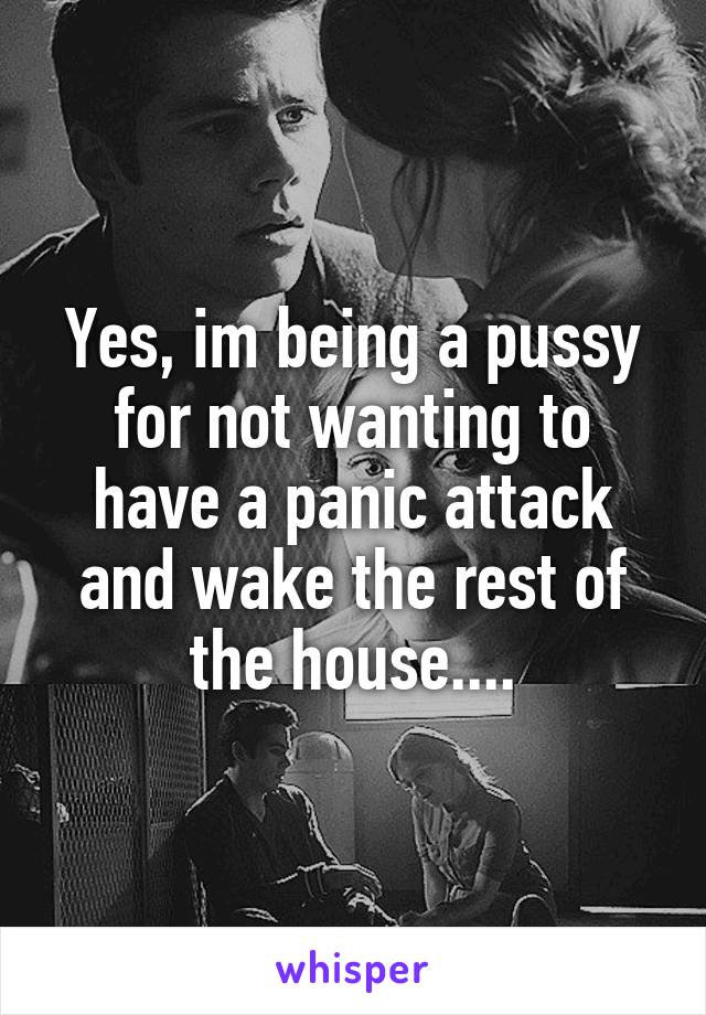 Yes, im being a pussy for not wanting to have a panic attack and wake the rest of the house....