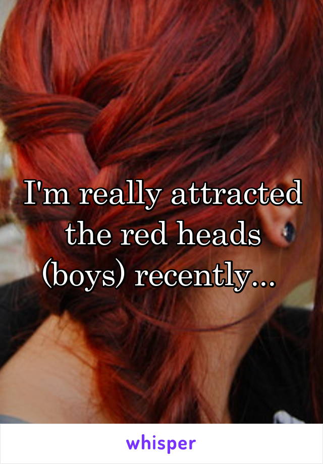 I'm really attracted the red heads (boys) recently... 