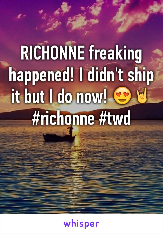 RICHONNE freaking happened! I didn't ship it but I do now! 😍🤘
#richonne #twd