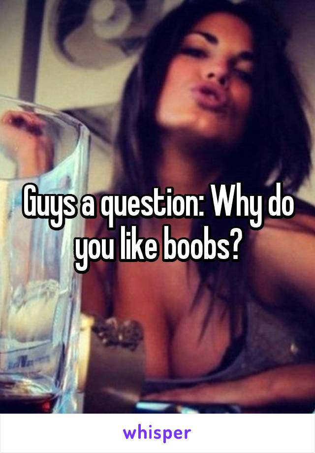 Guys a question: Why do you like boobs?