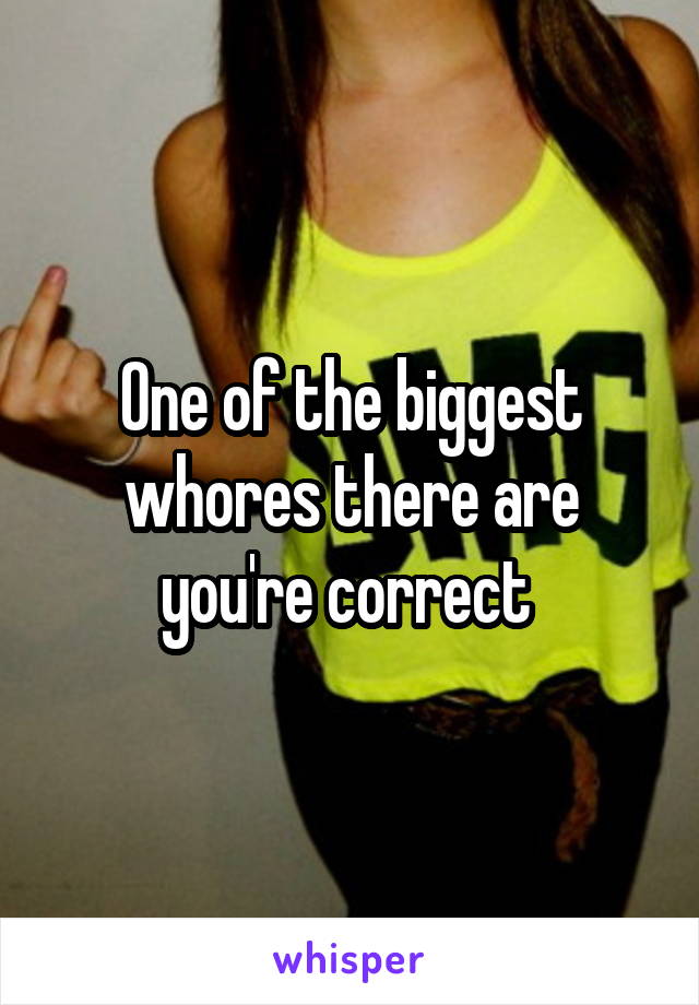 One of the biggest whores there are you're correct 