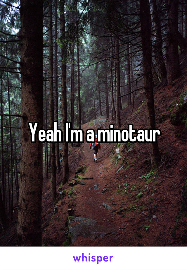 Yeah I'm a minotaur