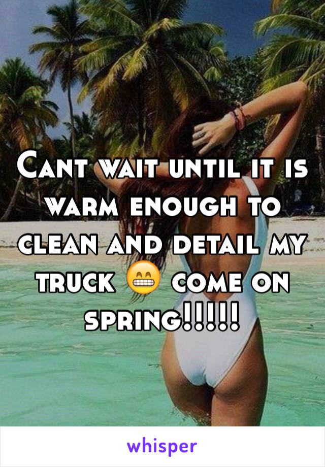 Cant wait until it is warm enough to clean and detail my truck 😁 come on spring!!!!!