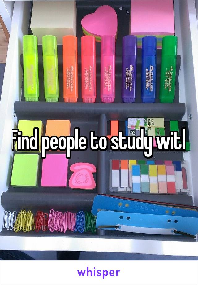 Find people to study with